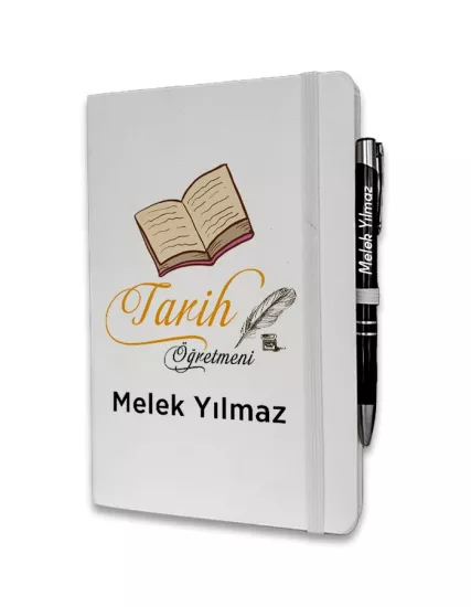 Kişiye Özel Tarih Öğretmeni Baskılı Ajanda ve Kalem Seti