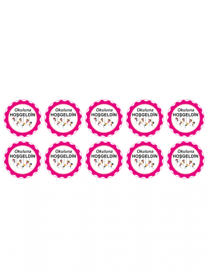 Okula Hoş Geldin Sticker 10 Adet 