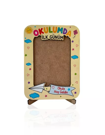Okulumda İlk Günüm Ahşap Fotoğraf Çerçevesi 5 Adet