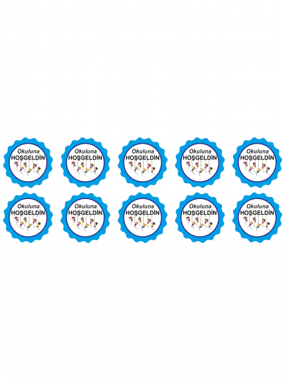 Okula Hoş Geldin Sticker 10 Adet 