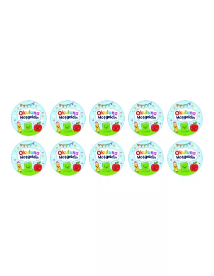 Okula Hoş Geldin Sticker 10 Adet 