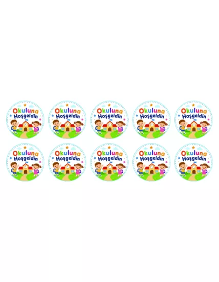 Okula Hoş Geldin Sticker 10 Adet 