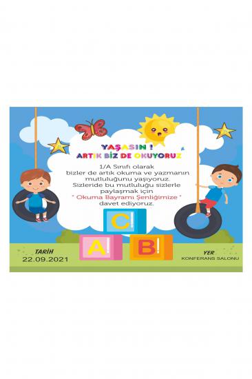 Okuma Bayramı Davetiyesi A5