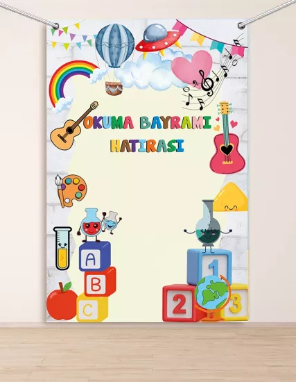 Okuma Bayramı Hatırası Fotoğraf Panosu Branda 150x200