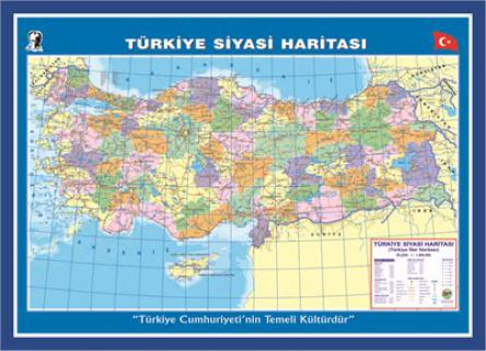 Türkiye Siyasi Haritası (Çıtalı - 70 Cm X 100 Cm)