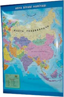 Asya Siyasi Haritası (Çıtalı - 70 Cm X 100 Cm)