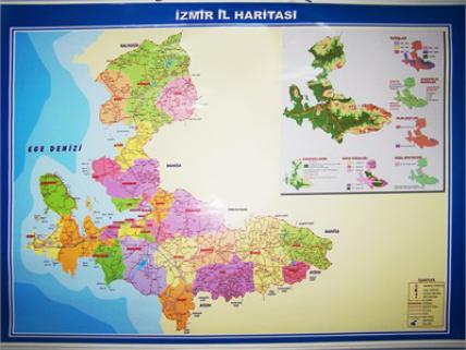 İzmir İl Haritası (70 Cm X 100 Cm)
