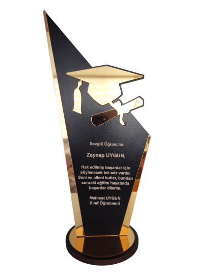 Kişiye Özel Mezuniyet Hatırası Ahşap Plaket