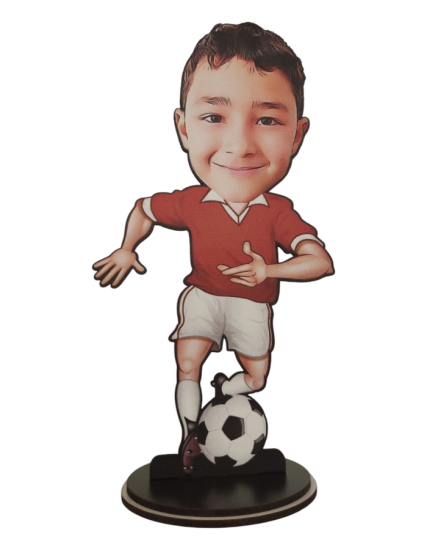 Kişiye Özel Meslekler Karikatür Futbolcu Biblo