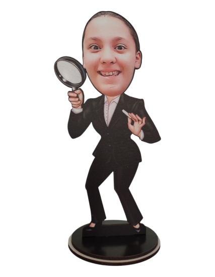 Kişiye Özel Meslekler Karikatür Dedektif Biblo