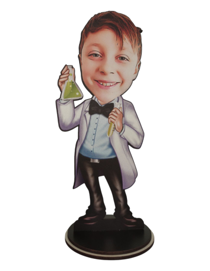 Kişiye Özel Meslekler Karikatür Bilim İnsanı Biblo