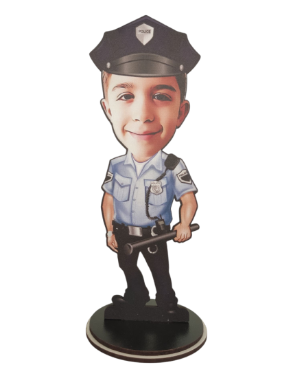 Kişiye Özel Meslekler Karikatür Polis Biblo