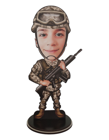 Kişiye Özel Meslekler Karikatür Asker Biblo