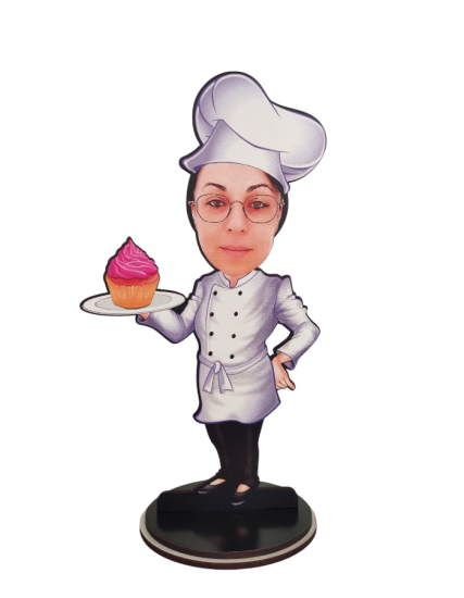 Kişiye Özel Meslekler Karikatür Aşçı Biblo