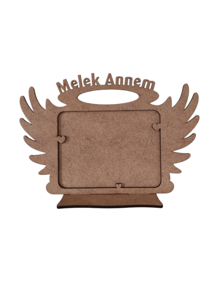 Anneler Günü Hediyesi Melek Annem Fotoğraf Çerçevesi Ahşap Boyama 5 adet