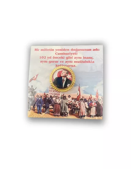 29 Ekim Hediyesi Atatürk Yaka Rozeti