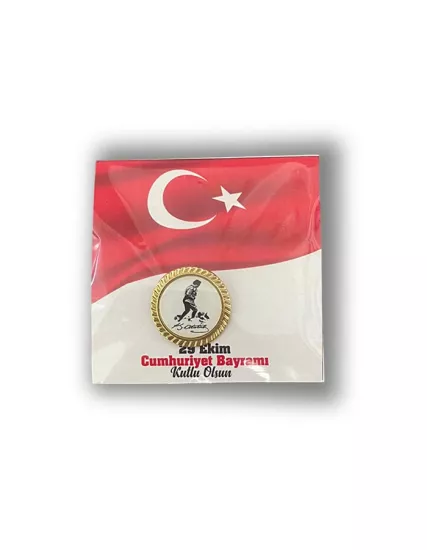29 Ekim Hediyesi Atatürk Yaka Rozeti