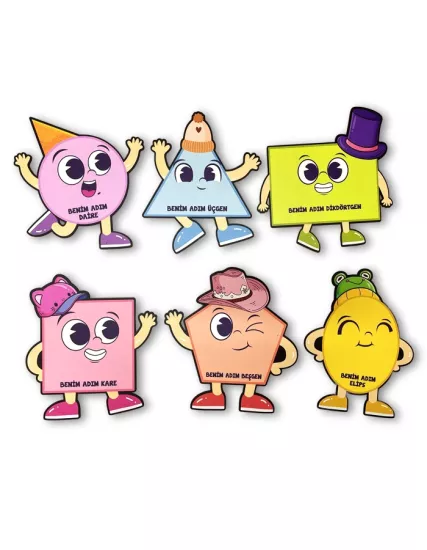 Ahşap Üzeri Uv Baskı Geometrik Şekiller