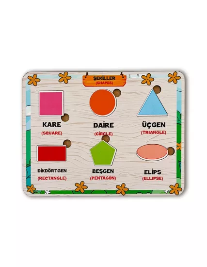 Ahşap Şekiller Eğitim Panosu