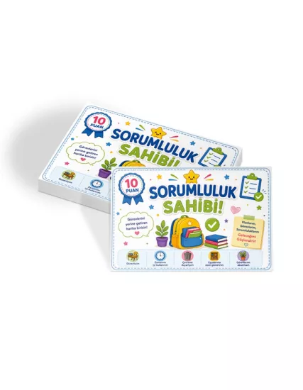 Sorumluluk Sahibi Öğrenci Başarı Kartı 50 Adet