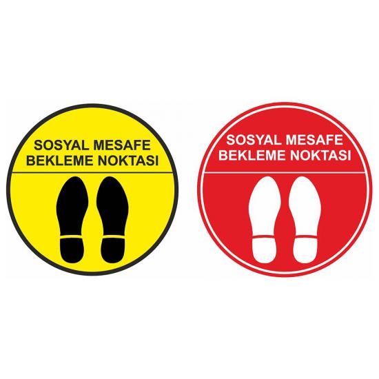 Sosyal Mesafe Bekleme Noktası Zemin Sticker