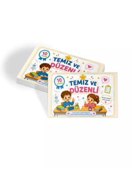 Temiz Ve Düzenli Öğrenci Başarı Kartı 50 Adet