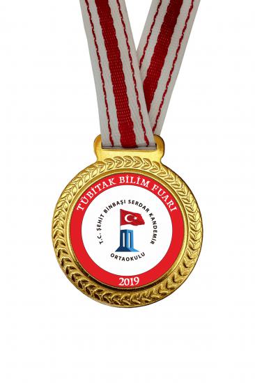 Tübitak Bilim Fuarı Madalya 2 (Okul Logolu)