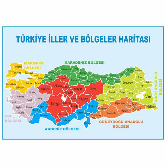 Türkiye İller ve Bölgeler Haritası