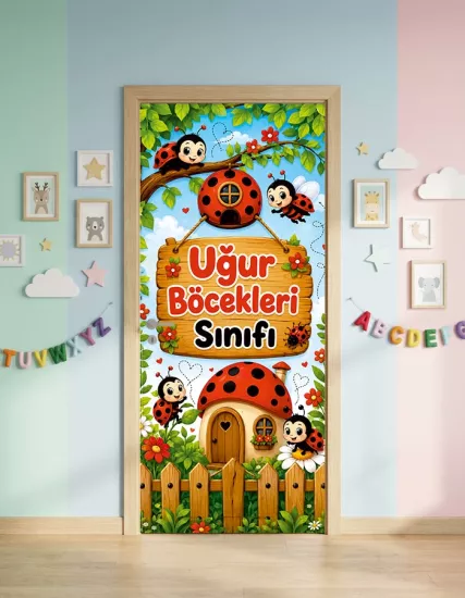 Anasınıfı Kapı Giydirme (Uğur Böcekleri)