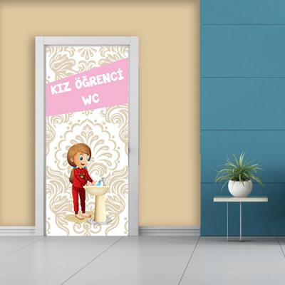 Kız Öğrenci WC Kapı Giydirme