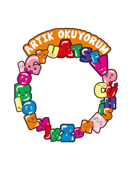 Artık Okuyorum Ahşap Üzeri Uv Baskı Hatıra Fotoğraf Çerçevesi 