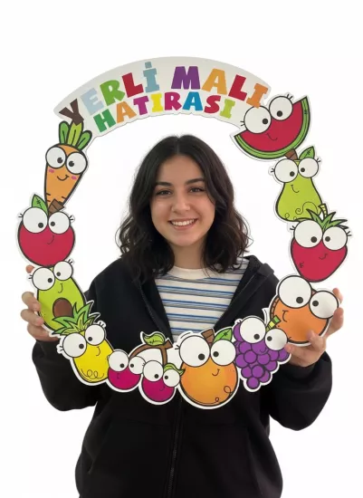 Yerli Malı Hatırası Çerçevesi Keçe Üzeri UV Baskı 60x60