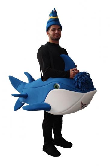 Baby Shark Kostümü Yetişkin Mavi | Daddy Shark Kostümü