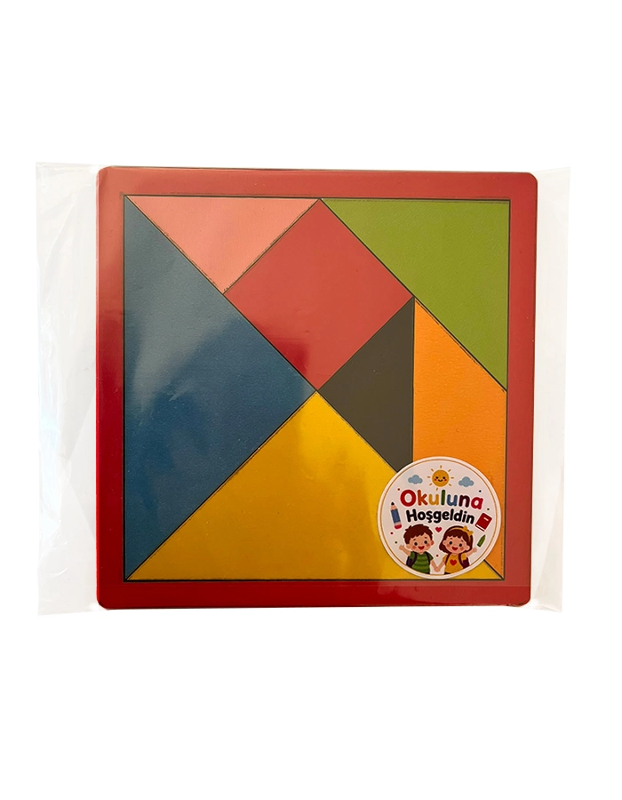 Okula Hoş Geldin Hediyesi Ahşap Tangram (5 Adet)