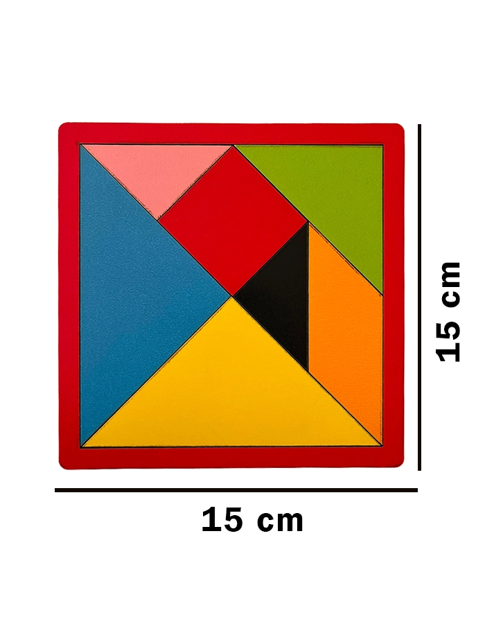 Okula Hoş Geldin Hediyesi Ahşap Tangram (5 Adet)