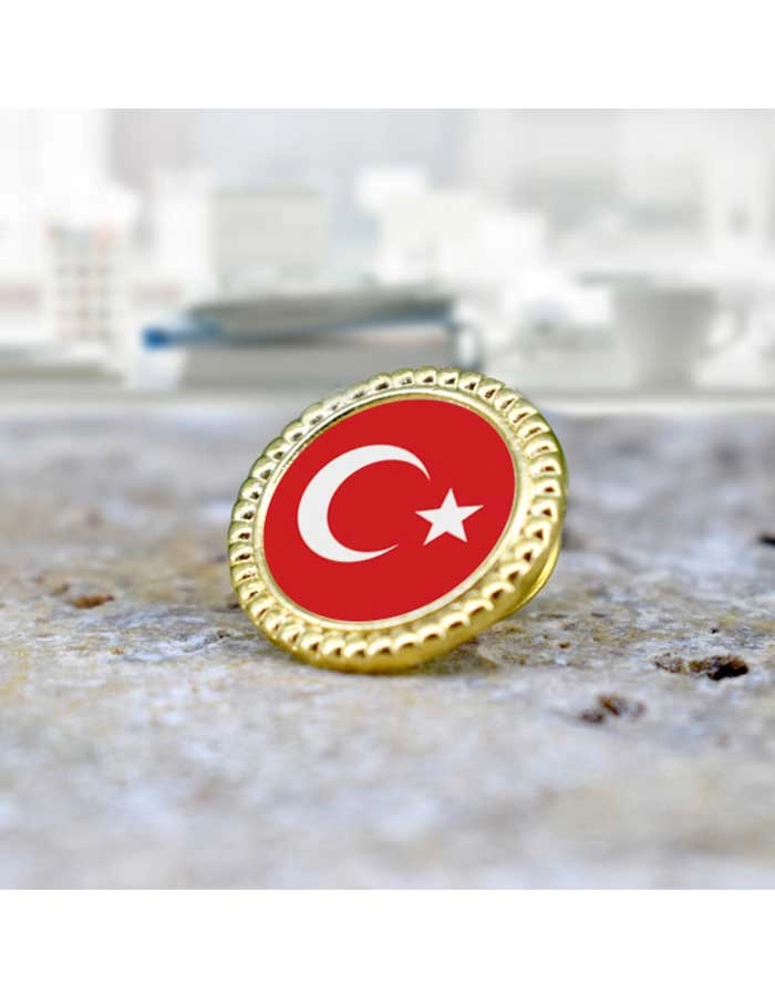 29 Ekim Hediyesi Türk Bayraklı Yaka Rozeti