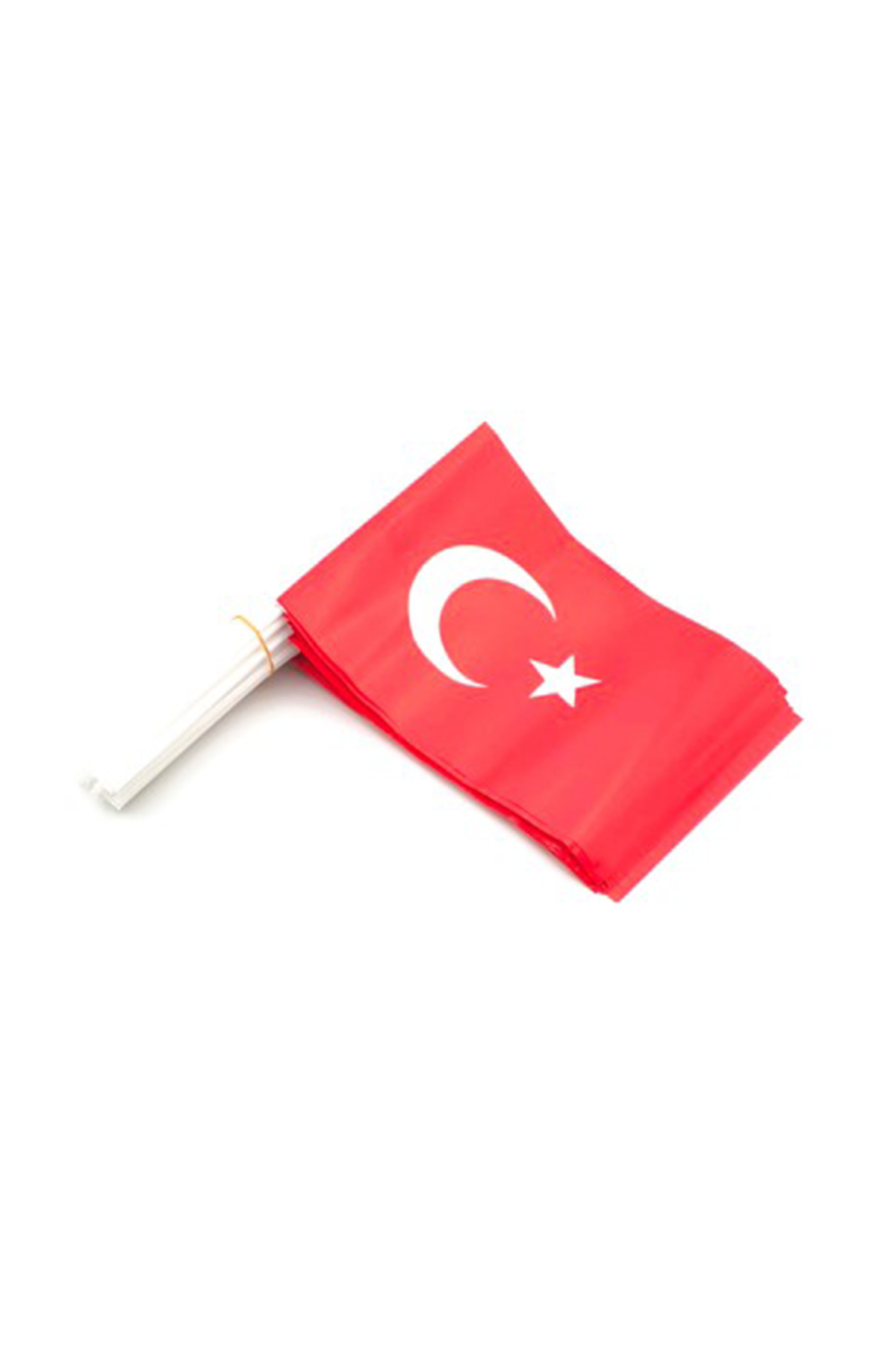 Küçük Boy Sopalı Türk Bayrağı 100 Adet