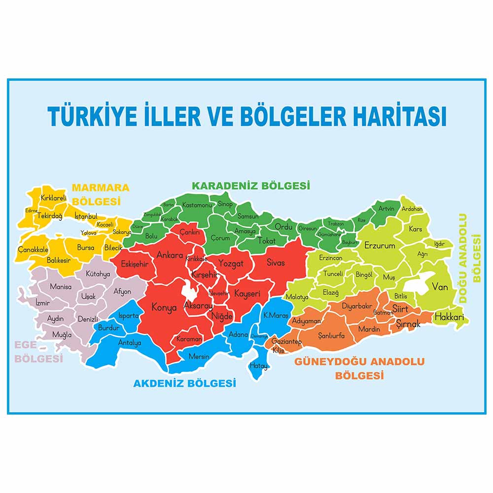 Turkiye Haritası Iller