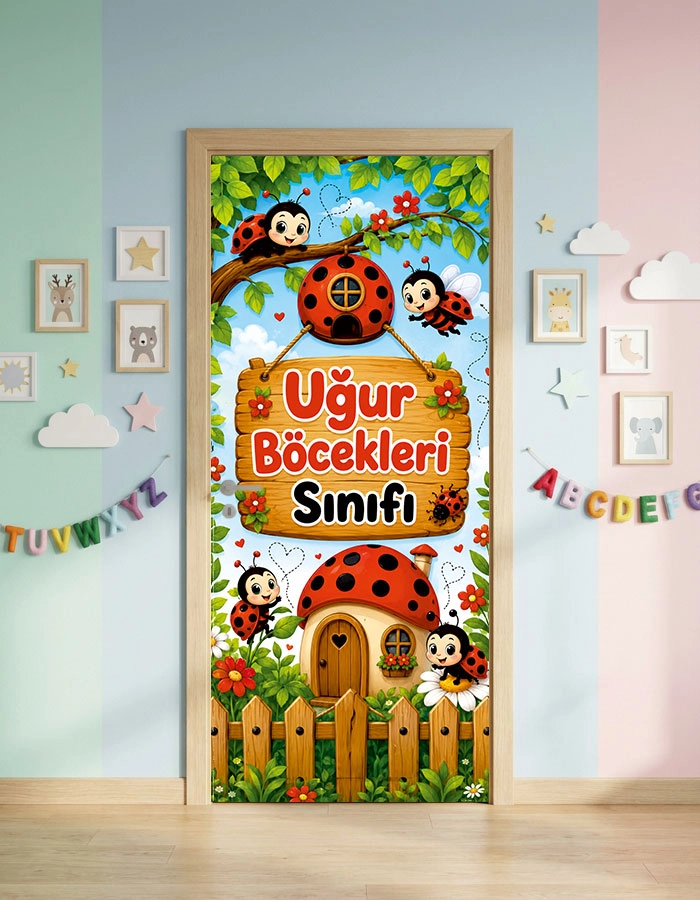 Anasınıfı Kapı Giydirme (Uğur Böcekleri)