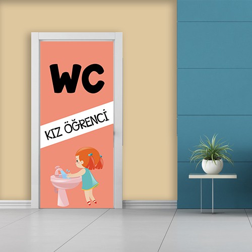 Kız Öğrenci WC Kapı Giydirme