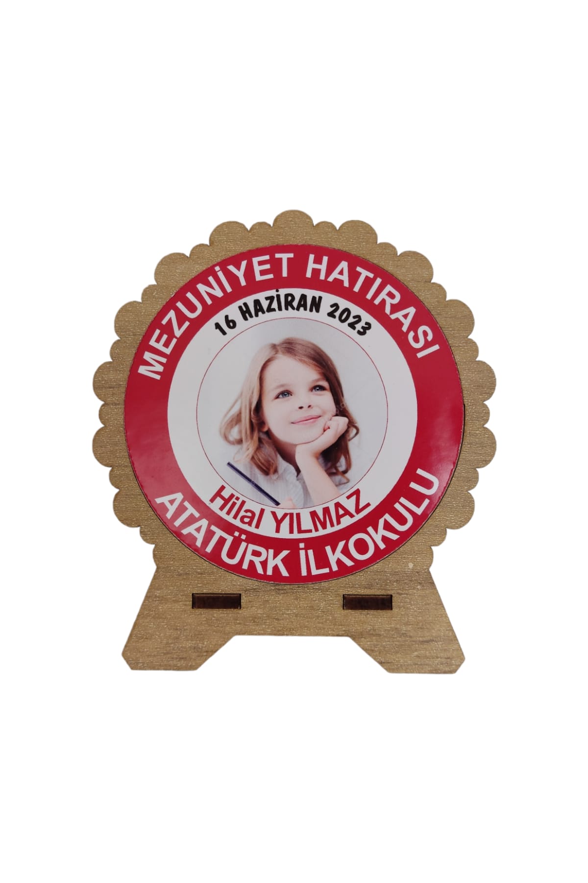 Kişiye Özel Mini Ahşap Mezuniyet Plaketi