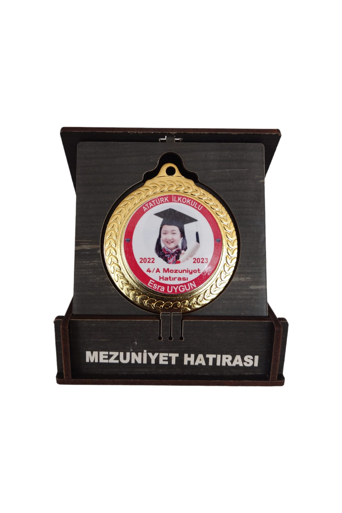 Kişiye Özel Mezuniyet Hatırası Madalyalı Plaket