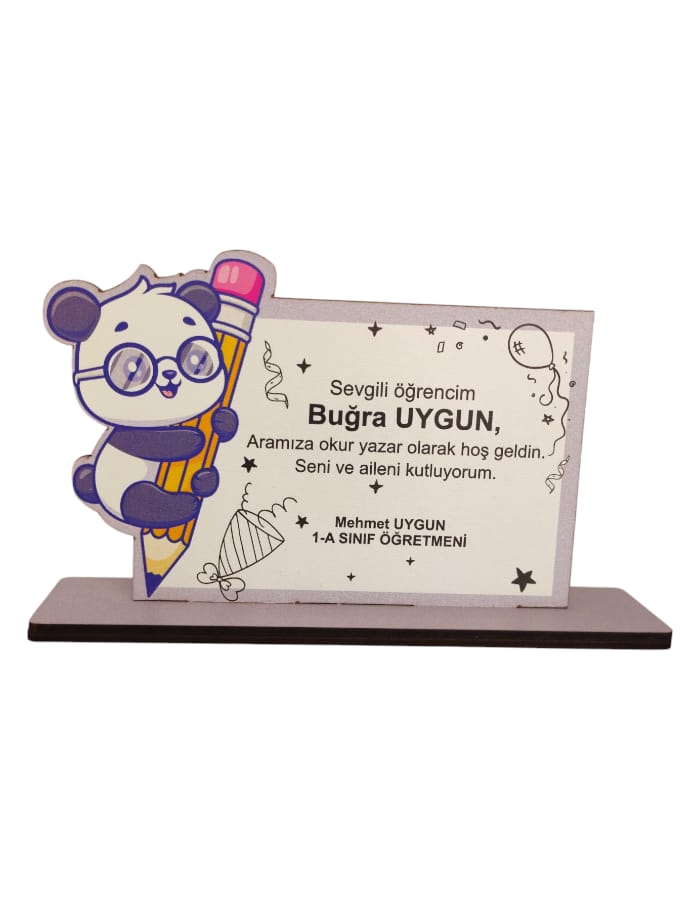 Artık Okuyorum  Okuma Bayramı Ahşap Plaket