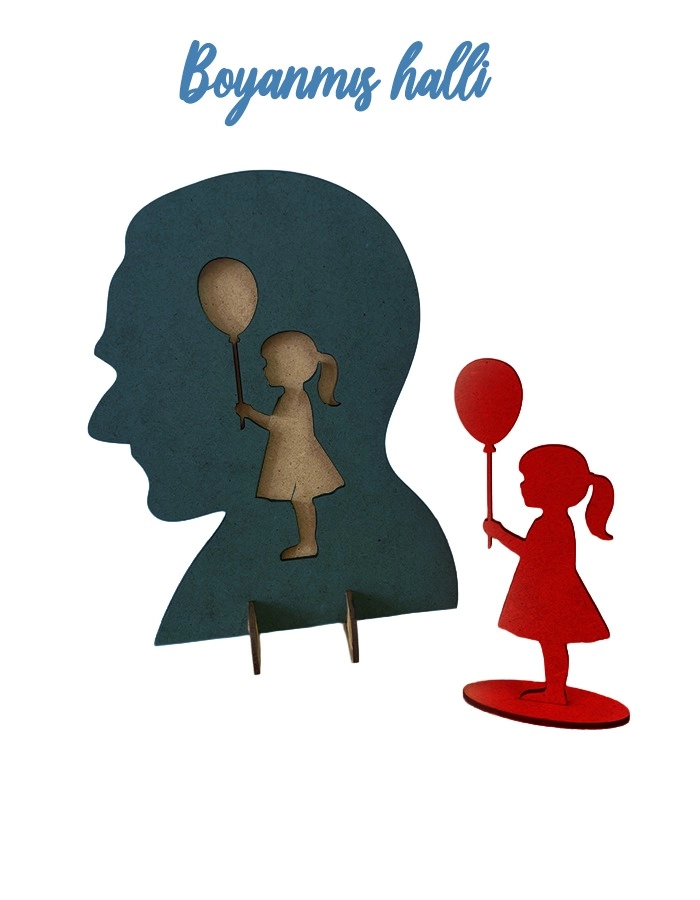 Atatürk ve Çocuk Ahşap Boyama 3 Adet