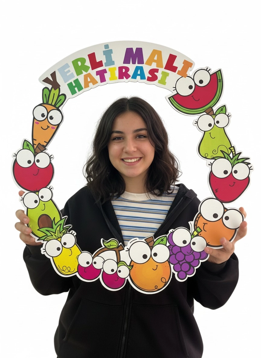 Yerli Malı Hatırası Çerçevesi Keçe Üzeri UV Baskı 60x60