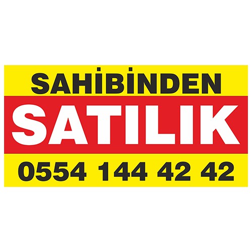 Satılık İlan Afişi - Branda