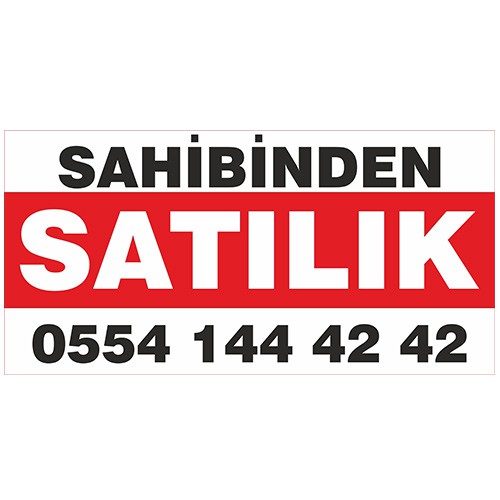 Satılık İlan Afişi - Branda