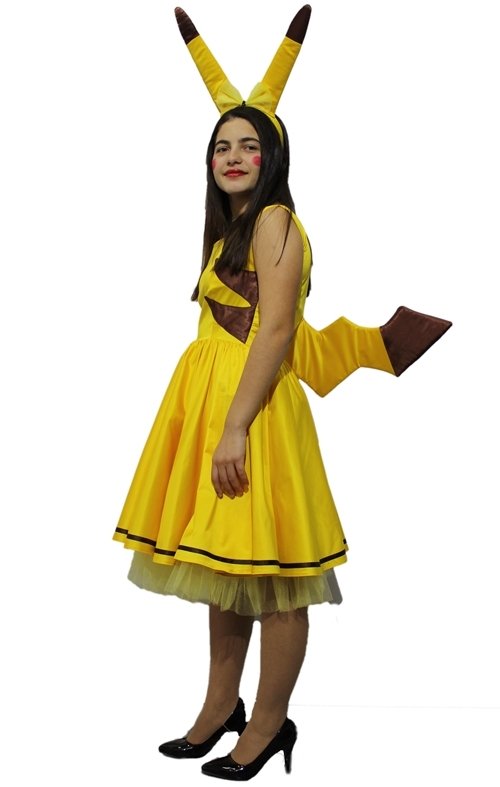 Yetişkin Bayan Pikachu Kostümü