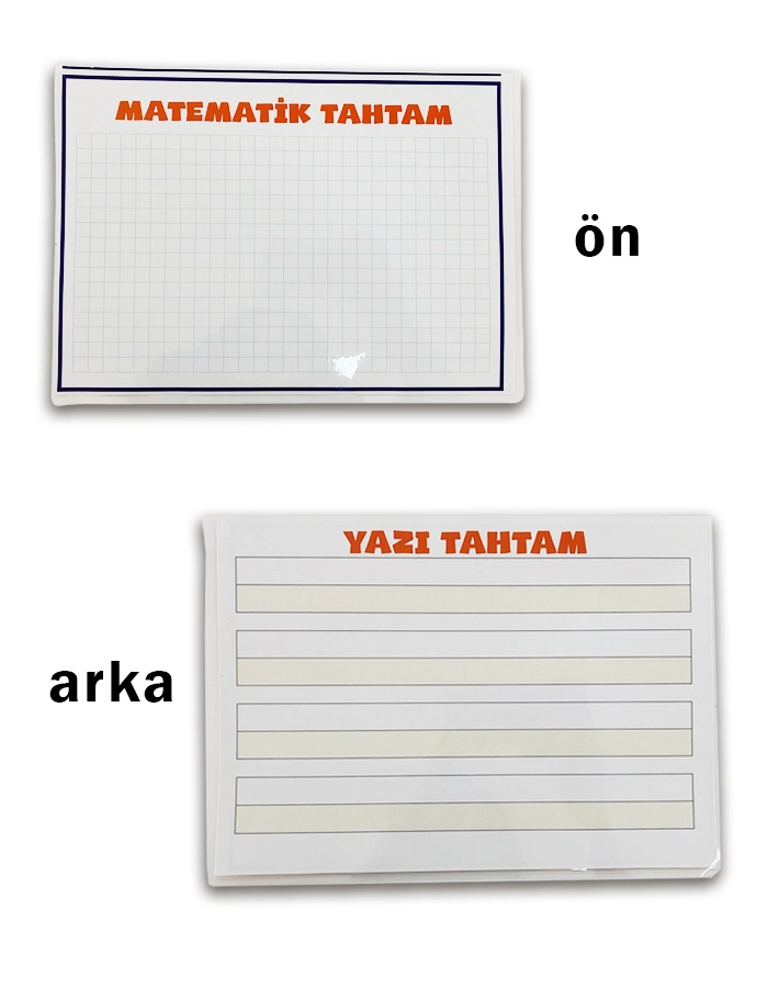 PVC Yaz-Sil  – A4 Boyutunda, Çift Taraflı | 10 Adet