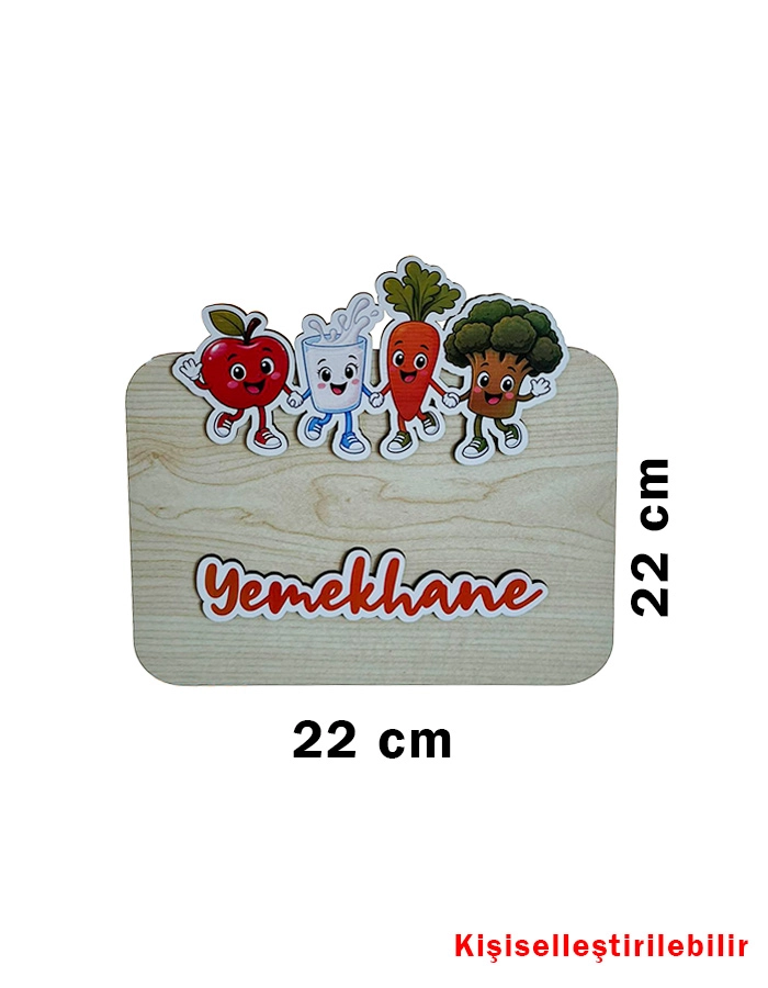 Anaokulu Ahşap Yemekhane İsimliği